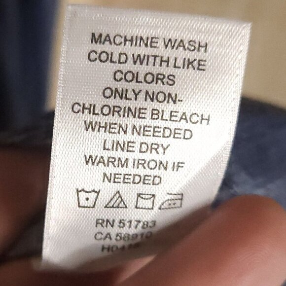 Maurices Womens Blue Lyocel Blend Lace Detail Button Down Large - Picture 5 of 6